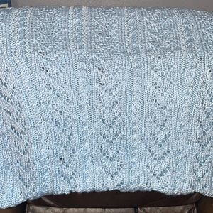 Baby/Toddler Crochet Blanket Afghan Baby‎ Blue New Large 47"x36" Layette